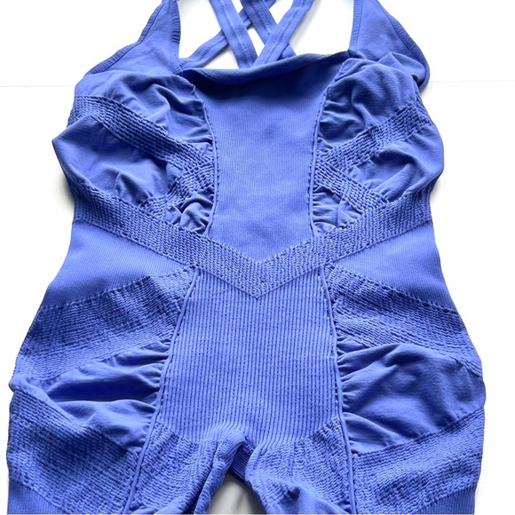 NWOT Free People Movement “The Class” Onesie. Blue. Size: M/L - Picture 7 of 12